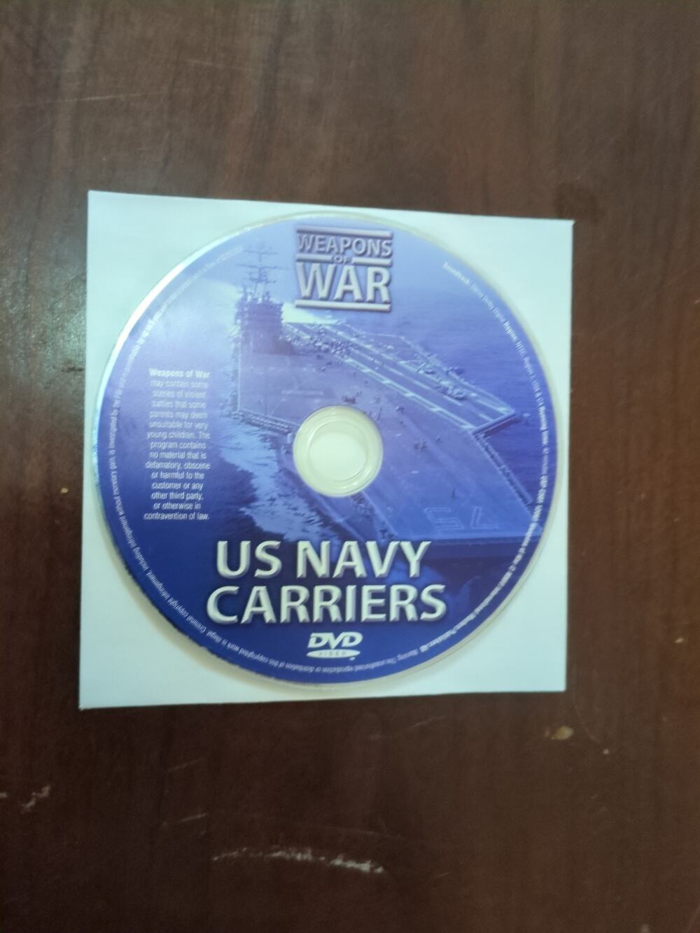 US Navy Carriers: Weapons of War - DVD DISC ONLY
